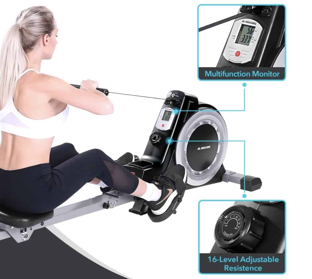 MaxKare Magnetic Rowing Machine Monitor
