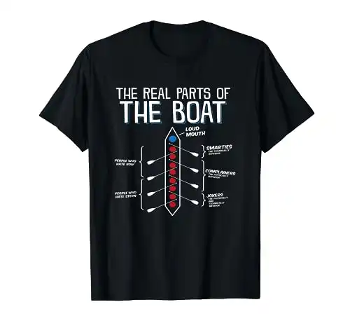 "The Real Parts Of The Boat" Rowing T-Shirt