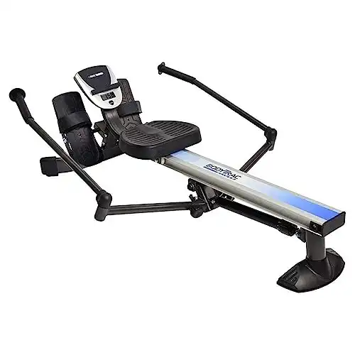 Stamina BodyTrac Glider 1060 Hydraulic Rowing Machine with Smart Workout App - Rower Workout Machine with Cylinder Resistance - Up to 250 lbs Weight Capacity