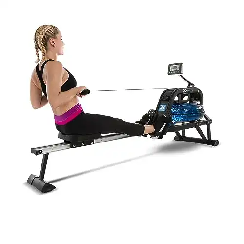 XTERRA Fitness ERG600W Water Rowing Machine with 6 Levels of Resistance, Sturdy Durable Steel Frame and Industry Leading Warranty